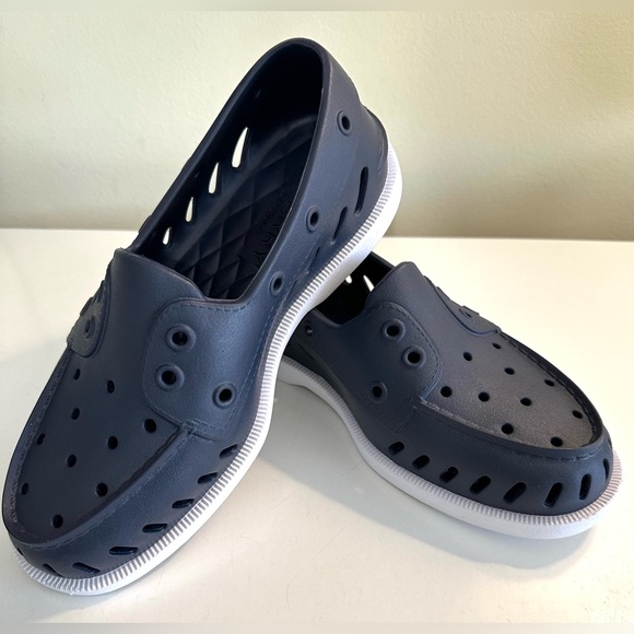 New SPERRY Top Sider Float Shoes Boating Navy Blue White Slip-Ons Nautical NWT - Picture 7 of 13